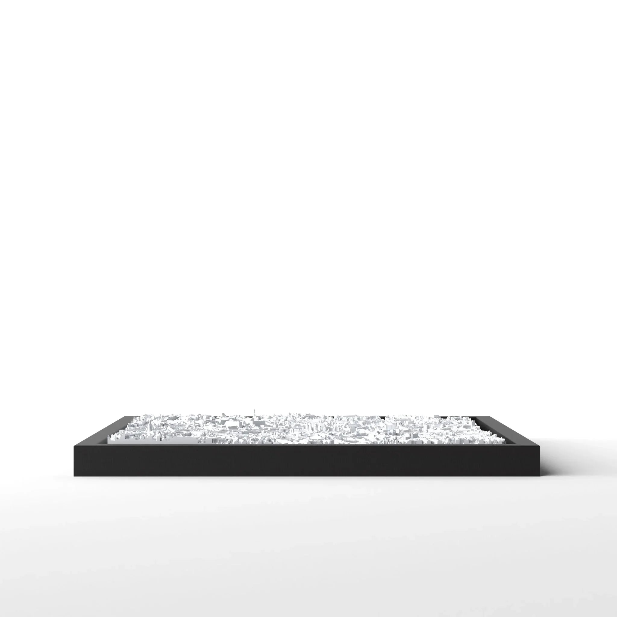 3D gedrucktes Stadtmodell Aachen eingerahmt für deine Wand - CraftedCity