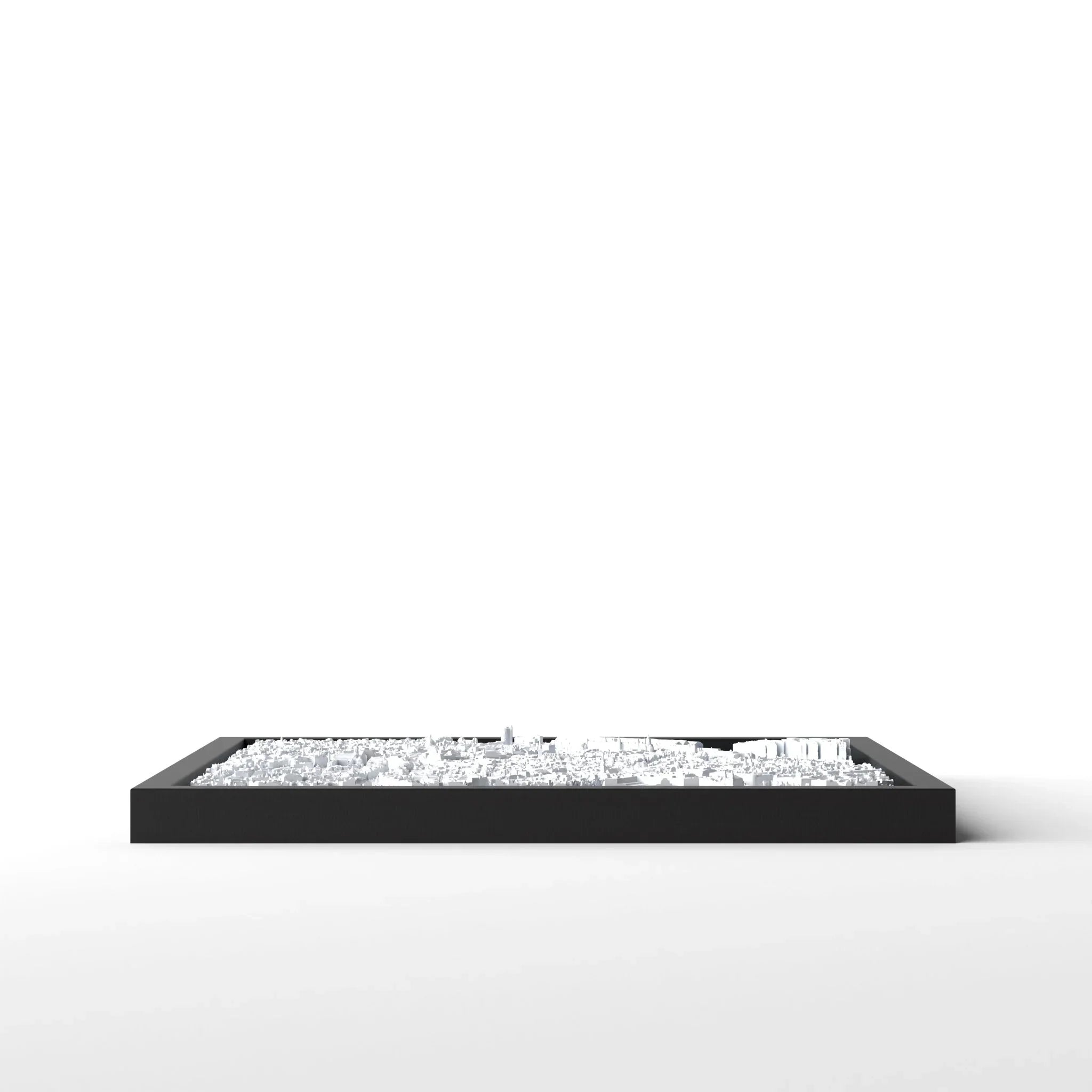 3D gedrucktes Stadtmodell Amsterdam eingerahmt für deine Wand - CraftedCity