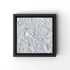 3D gedrucktes Stadtmodell Antwerpen eingerahmt für deine Wand - CraftedCity