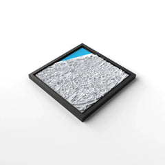 3D gedrucktes Stadtmodell Antwerpen eingerahmt für deine Wand - CraftedCity