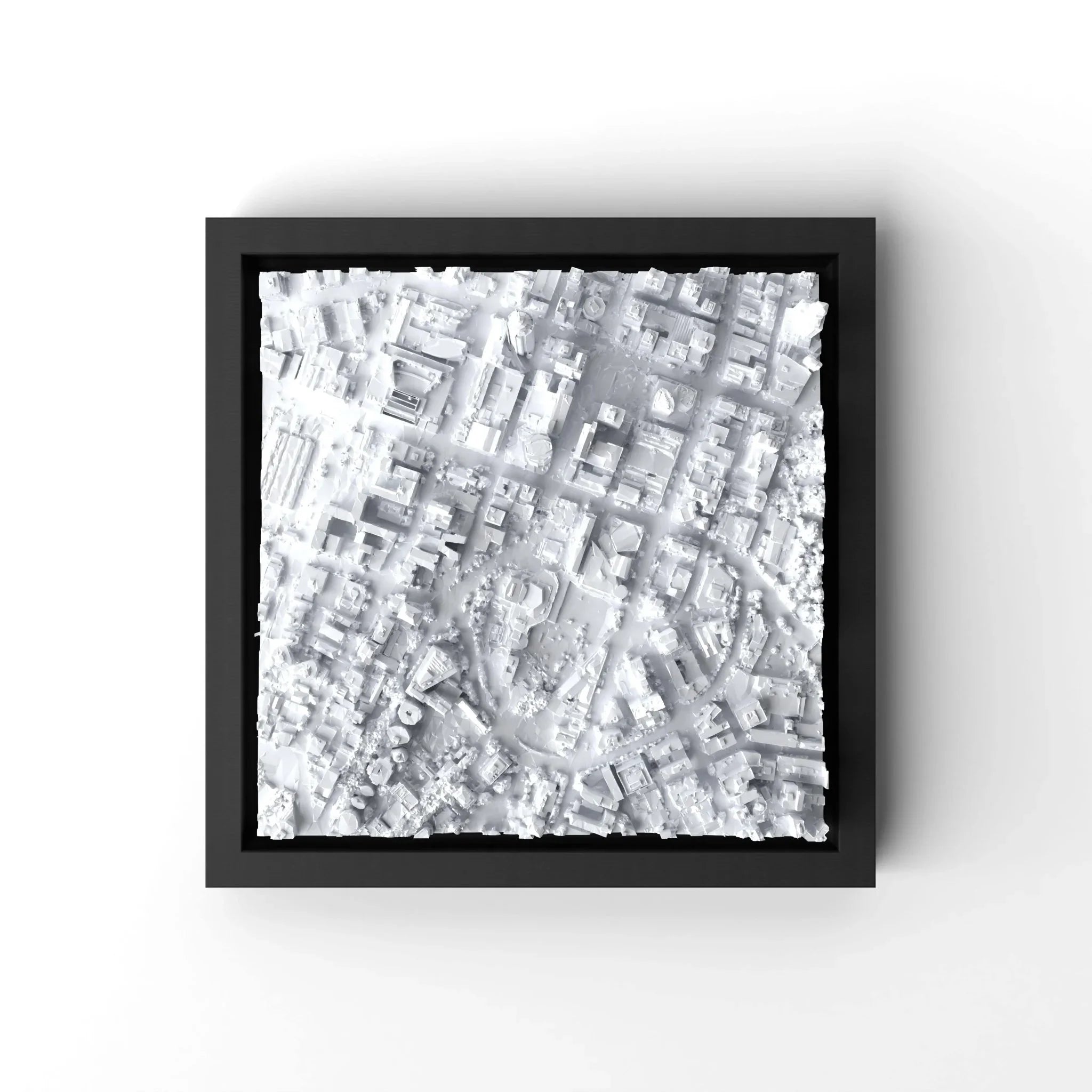 3D gedrucktes Stadtmodell Auckland eingerahmt für deine Wand - CraftedCity