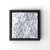 3D gedrucktes Stadtmodell Auckland eingerahmt für deine Wand - CraftedCity