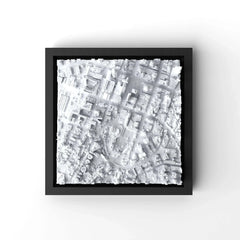 3D gedrucktes Stadtmodell Auckland eingerahmt für deine Wand - CraftedCity