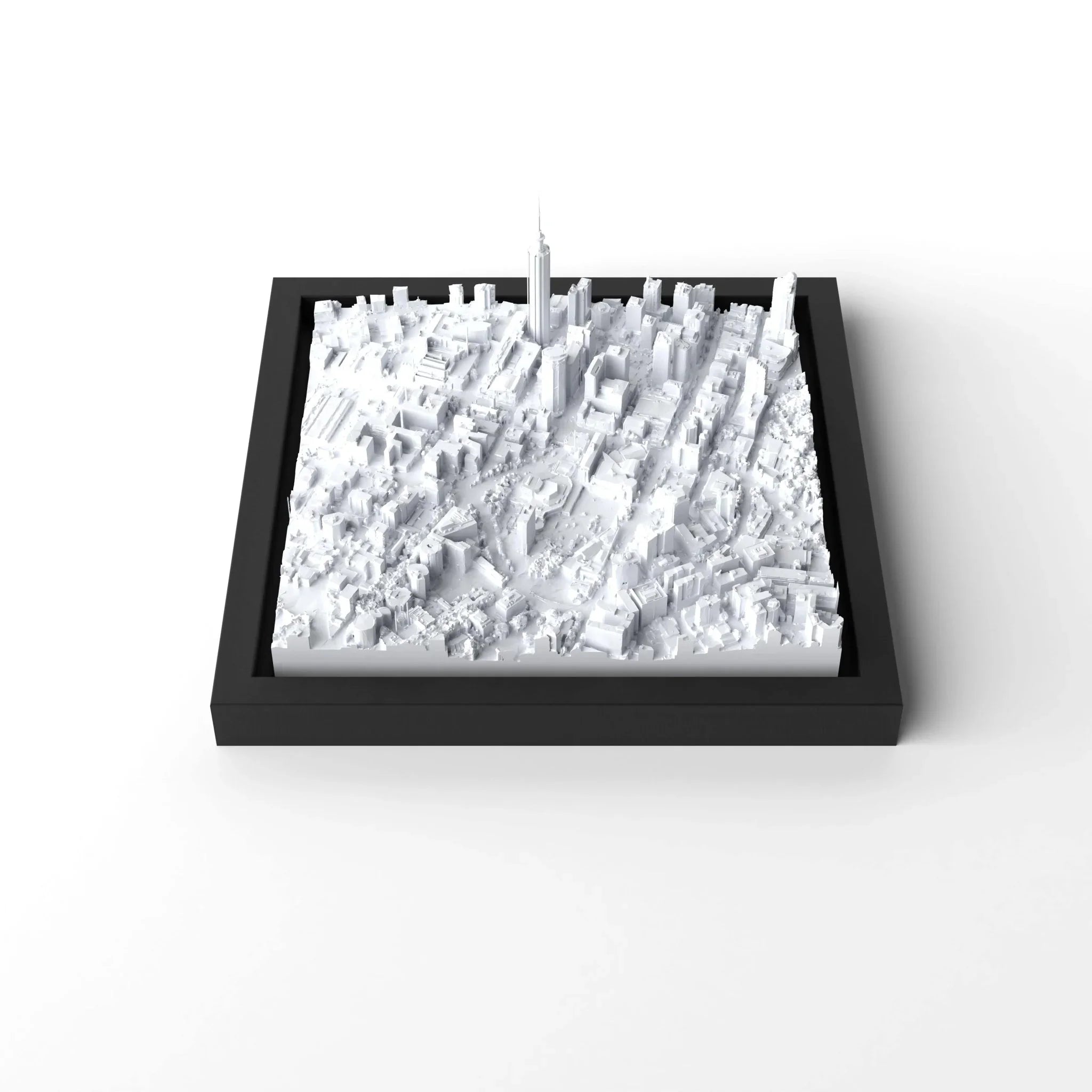 3D gedrucktes Stadtmodell Auckland eingerahmt für deine Wand - CraftedCity