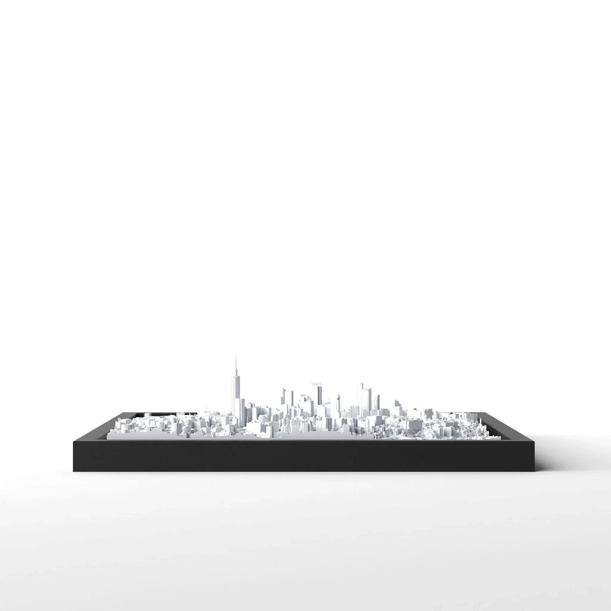 3D gedrucktes Stadtmodell Auckland eingerahmt für deine Wand - CraftedCity