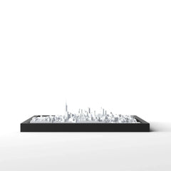 3D gedrucktes Stadtmodell Auckland eingerahmt für deine Wand - CraftedCity