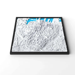 3D gedrucktes Stadtmodell Auckland eingerahmt für deine Wand - CraftedCity