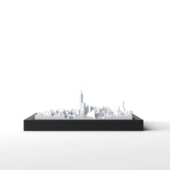 3D gedrucktes Stadtmodell Auckland eingerahmt für deine Wand - CraftedCity