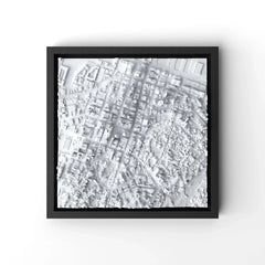 3D gedrucktes Stadtmodell Auckland eingerahmt für deine Wand - CraftedCity