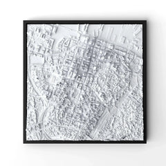 3D gedrucktes Stadtmodell Auckland eingerahmt für deine Wand - CraftedCity