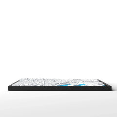 3D gedrucktes Stadtmodell Barcelona eingerahmt für deine Wand - CraftedCity