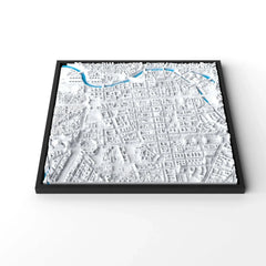 3D gedrucktes Stadtmodell Berlin eingerahmt für deine Wand - CraftedCity