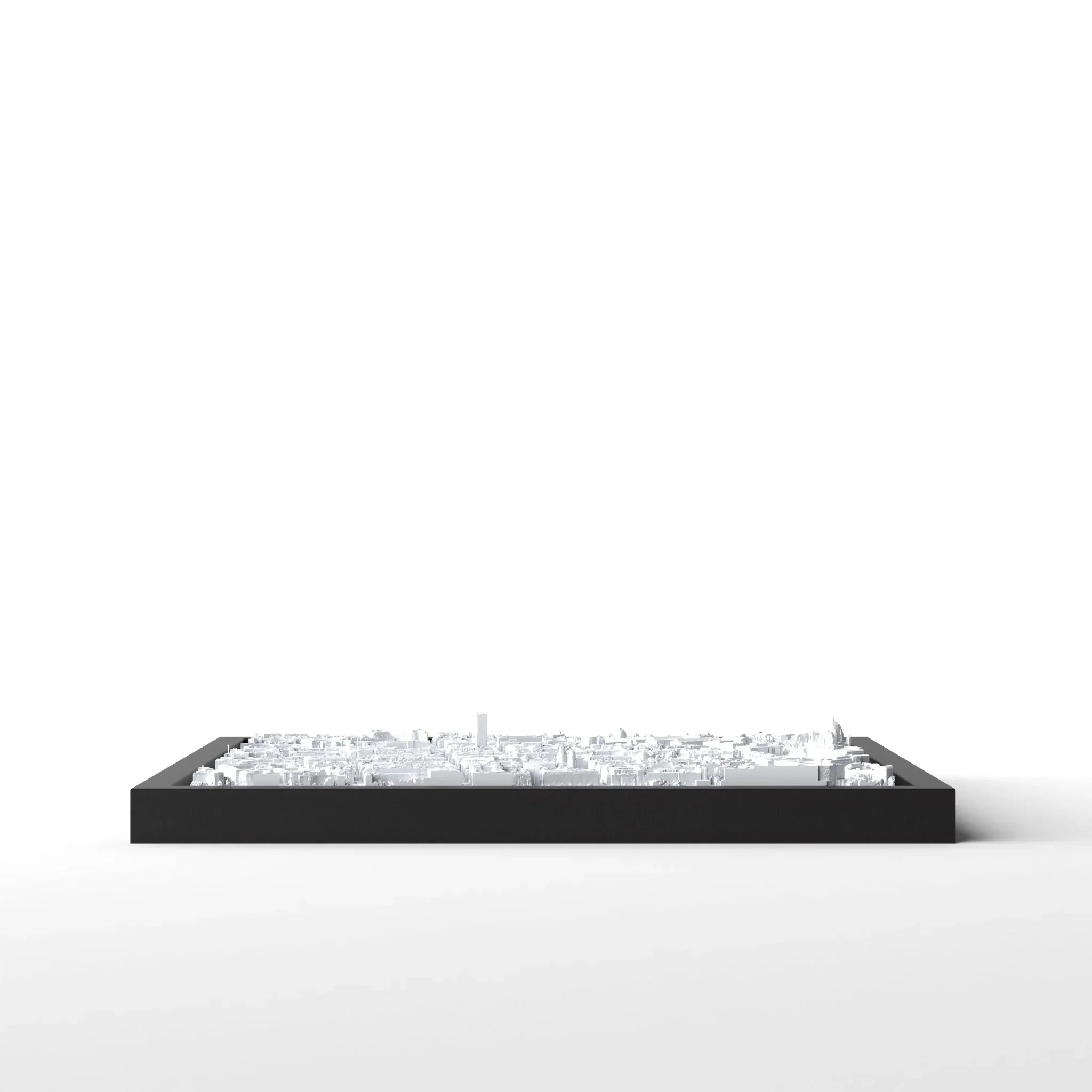 3D gedrucktes Stadtmodell Berlin eingerahmt für deine Wand - CraftedCity