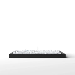 3D gedrucktes Stadtmodell Bilbao eingerahmt für deine Wand - CraftedCity