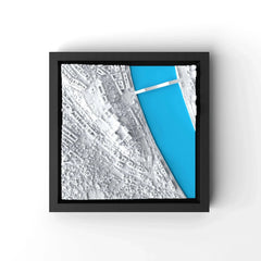 3D gedrucktes Stadtmodell Budapest eingerahmt für deine Wand - CraftedCity