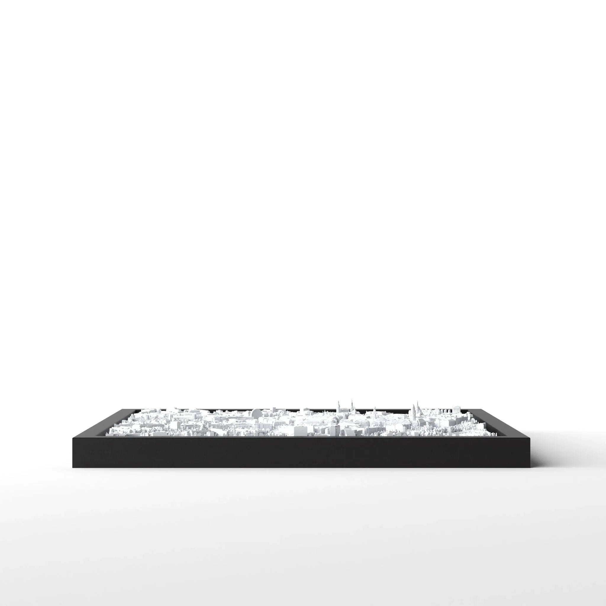 3D gedrucktes Stadtmodell Dresden eingerahmt für deine Wand - CraftedCity