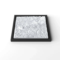 3D gedrucktes Stadtmodell Edinburgh eingerahmt für deine Wand - CraftedCity