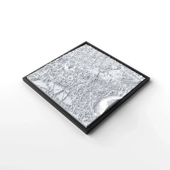 3D gedrucktes Stadtmodell Edinburgh eingerahmt für deine Wand - CraftedCity