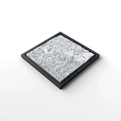 3D gedrucktes Stadtmodell Edinburgh eingerahmt für deine Wand - CraftedCity