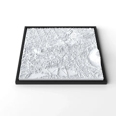 3D gedrucktes Stadtmodell Edinburgh eingerahmt für deine Wand - CraftedCity