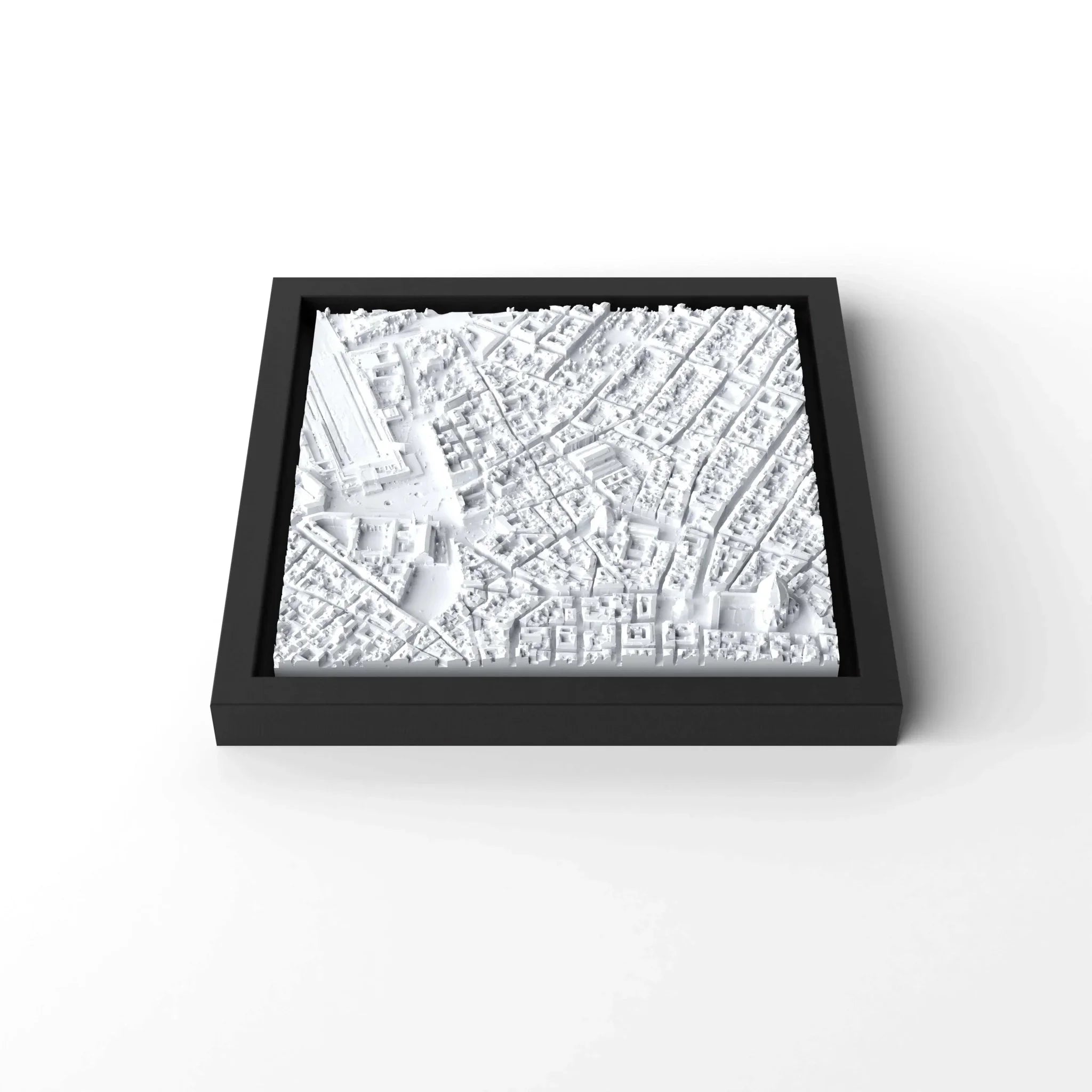 3D gedrucktes Stadtmodell Florenz eingerahmt für deine Wand - CraftedCity
