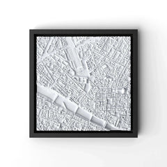 3D gedrucktes Stadtmodell Florenz eingerahmt für deine Wand - CraftedCity
