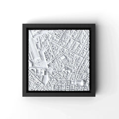 3D gedrucktes Stadtmodell Florenz eingerahmt für deine Wand - CraftedCity
