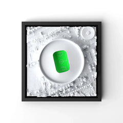 3D gedrucktes Stadtmodell Fußballstadion Leverkusen eingerahmt für deine Wand - CraftedCity