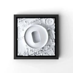 3D gedrucktes Stadtmodell Fußballstadion Leverkusen eingerahmt für deine Wand - CraftedCity