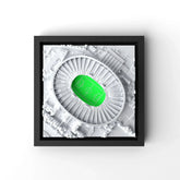 3D gedrucktes Stadtmodell Fußballstadion Stuttgart eingerahmt für deine Wand - CraftedCity