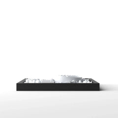 3D gedrucktes Stadtmodell Fußballstadion Stuttgart eingerahmt für deine Wand - CraftedCity