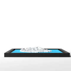 3D gedrucktes Stadtmodell Gran Canaria eingerahmt für deine Wand - CraftedCity