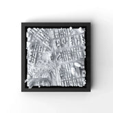 3D gedrucktes Stadtmodell Hongkong eingerahmt für deine Wand - CraftedCity