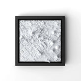 3D gedrucktes Stadtmodell Honolulu eingerahmt für deine Wand - CraftedCity