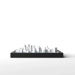 3D gedrucktes Stadtmodell Kapstadt eingerahmt für deine Wand - CraftedCity