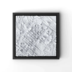 3D gedrucktes Stadtmodell Kapstadt eingerahmt für deine Wand - CraftedCity