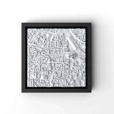 3D gedrucktes Stadtmodell Köln eingerahmt für deine Wand - CraftedCity