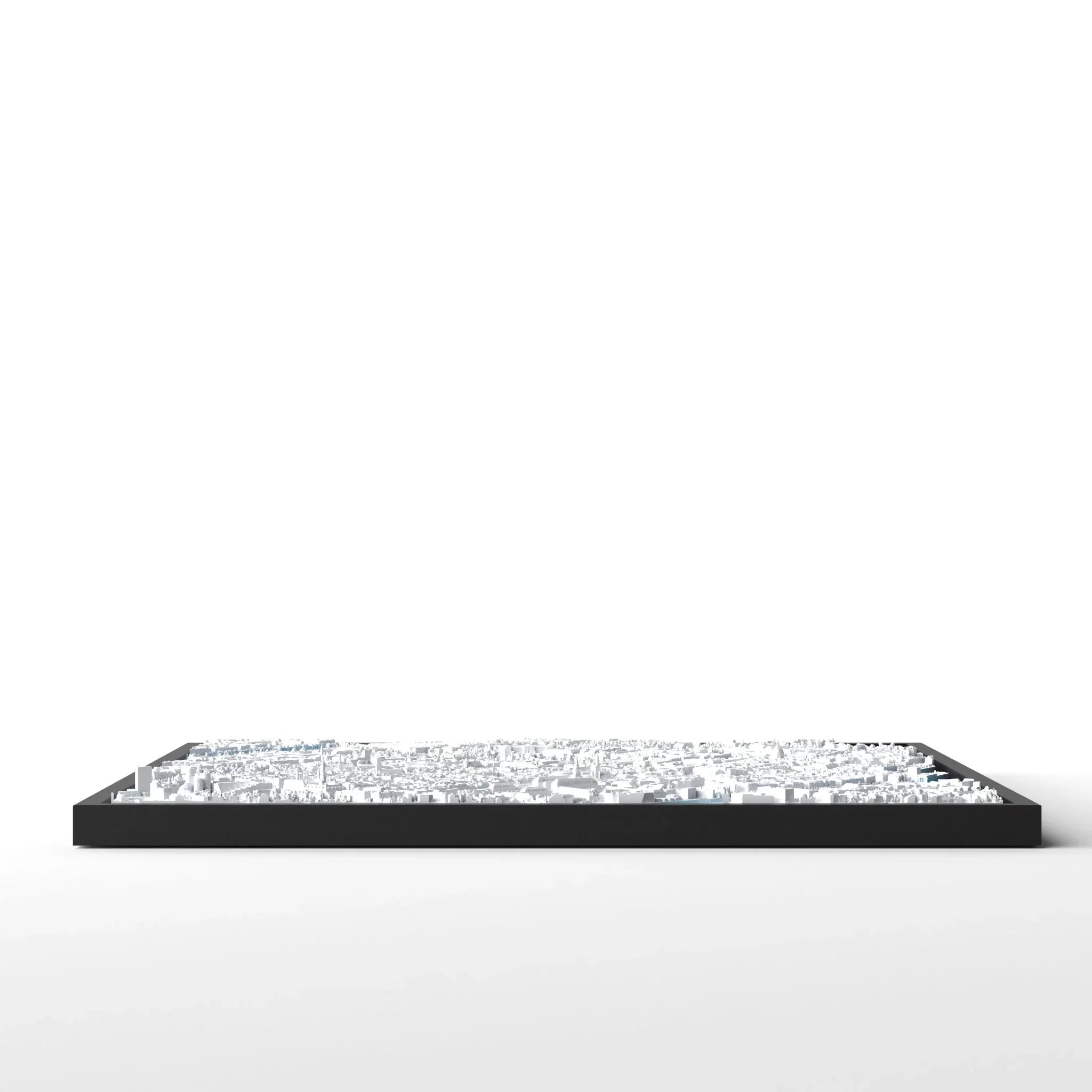 3D gedrucktes Stadtmodell Kopenhagen eingerahmt für deine Wand - CraftedCity