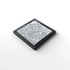 3D gedrucktes Stadtmodell Kopenhagen eingerahmt für deine Wand - CraftedCity