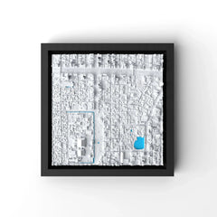 3D gedrucktes Stadtmodell Kyoto eingerahmt für deine Wand - CraftedCity