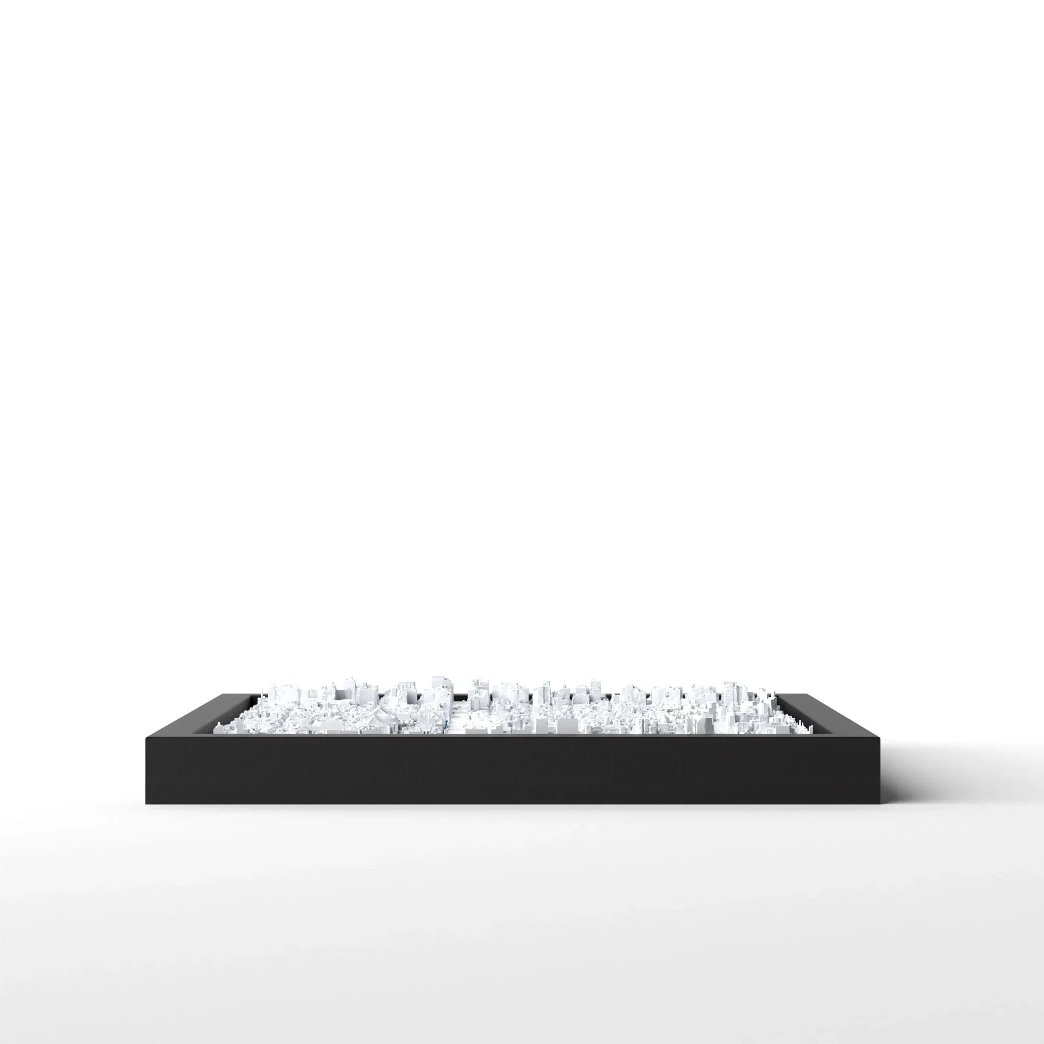 3D gedrucktes Stadtmodell Kyoto eingerahmt für deine Wand - CraftedCity