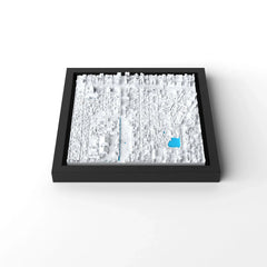 3D gedrucktes Stadtmodell Kyoto eingerahmt für deine Wand - CraftedCity