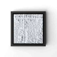 3D gedrucktes Stadtmodell Kyoto eingerahmt für deine Wand - CraftedCity