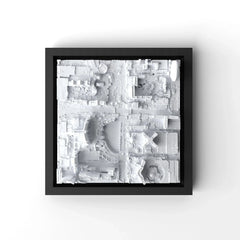 3D gedrucktes Stadtmodell Las Vegas eingerahmt für deine Wand - CraftedCity