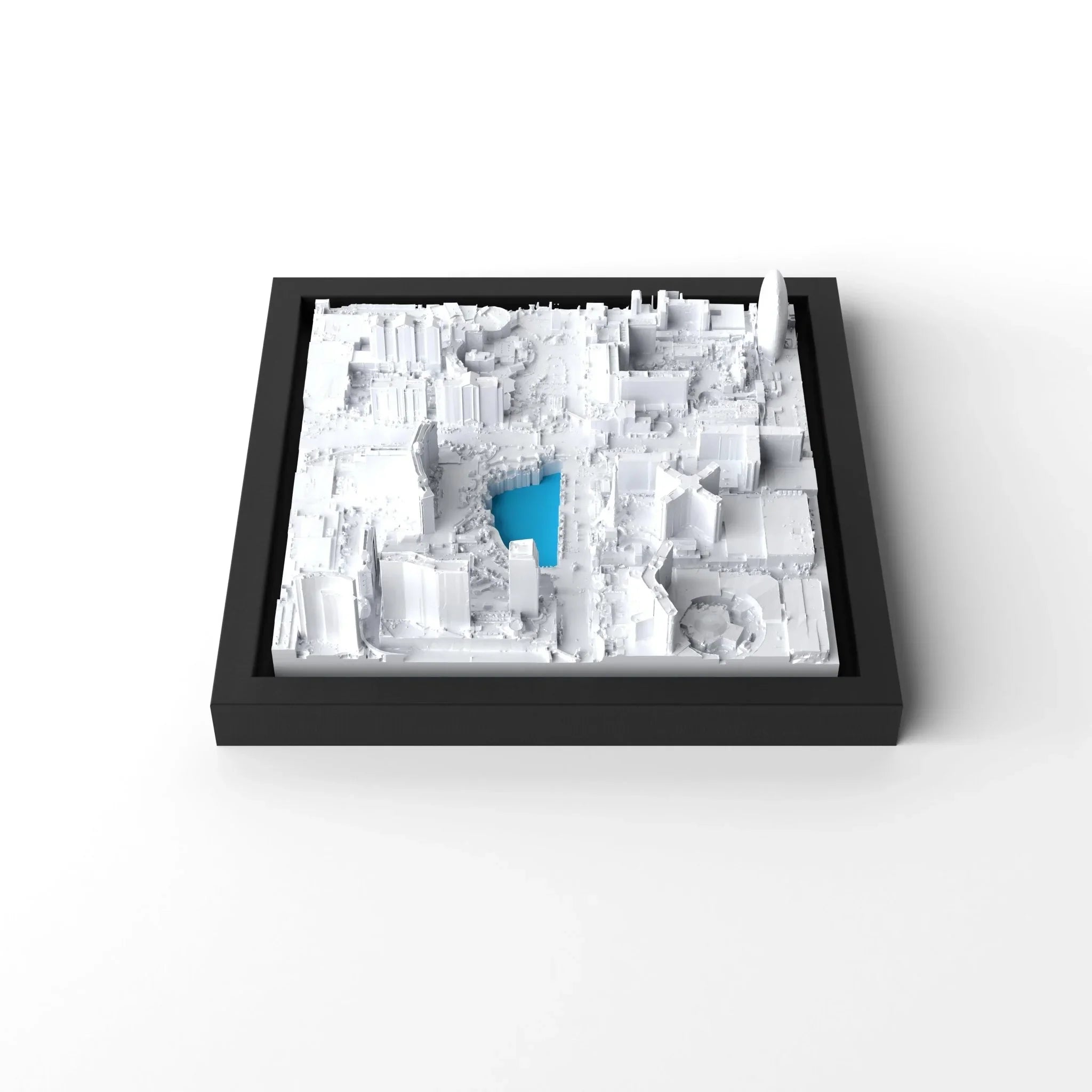 3D gedrucktes Stadtmodell Las Vegas eingerahmt für deine Wand - CraftedCity
