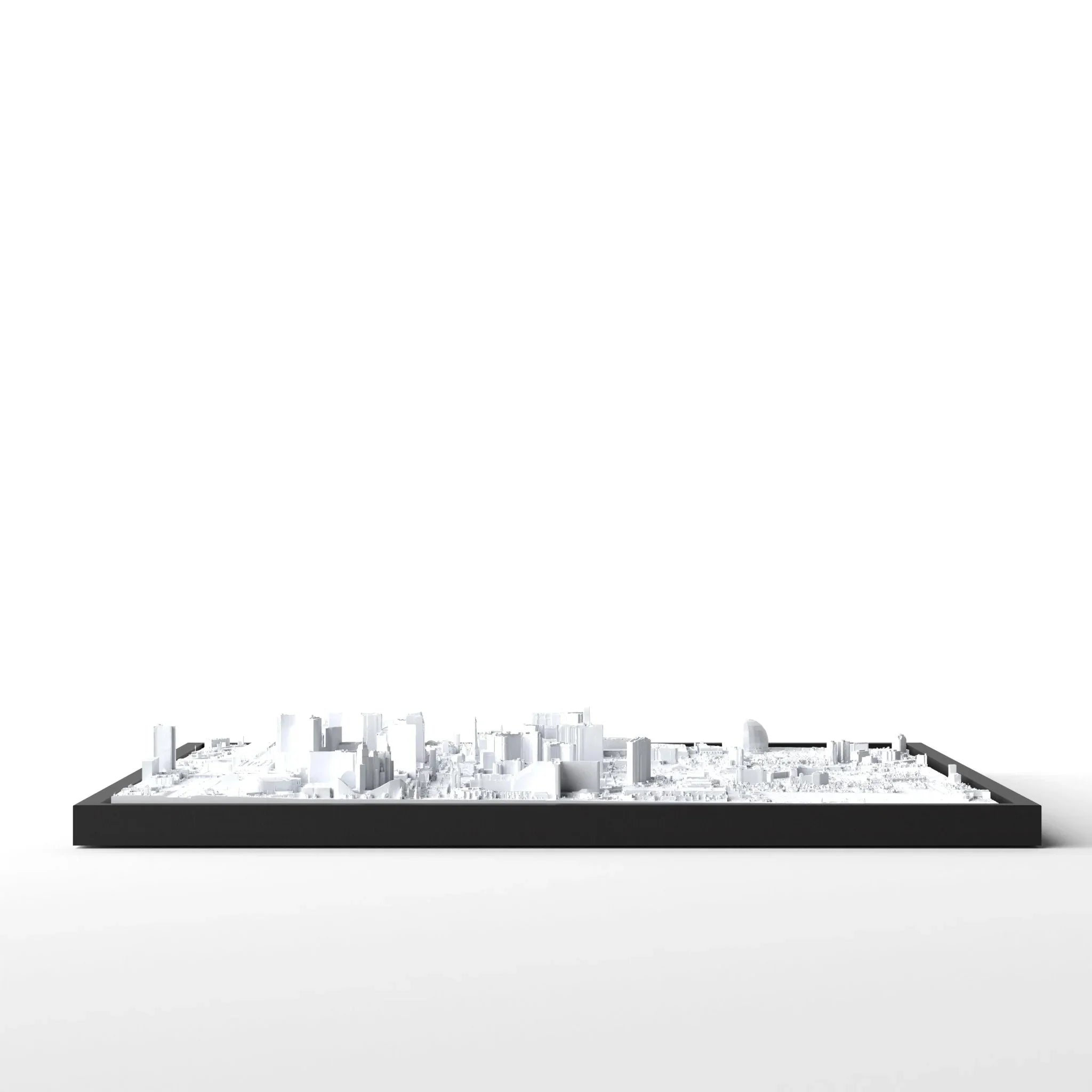 3D gedrucktes Stadtmodell Las Vegas eingerahmt für deine Wand - CraftedCity