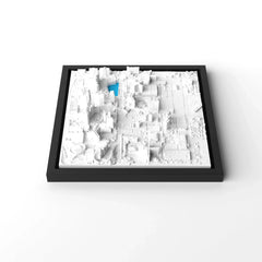 3D gedrucktes Stadtmodell Las Vegas eingerahmt für deine Wand - CraftedCity