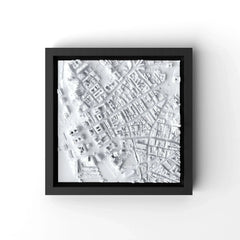 3D gedrucktes Stadtmodell Liverpool eingerahmt für deine Wand - CraftedCity