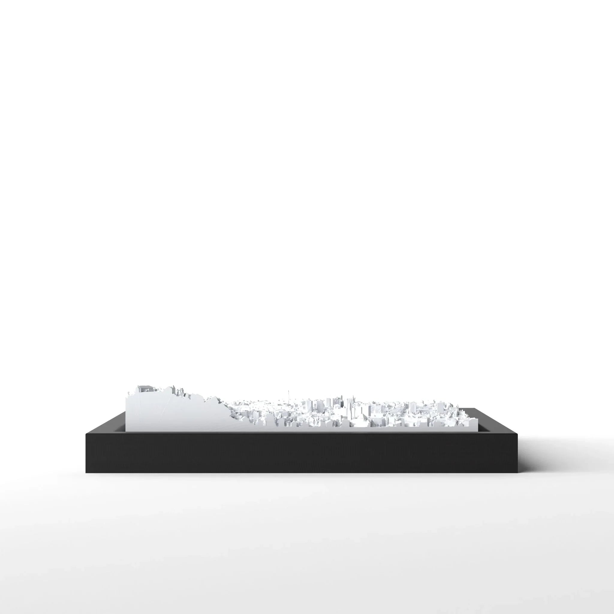 3D gedrucktes Stadtmodell Ljubljana eingerahmt für deine Wand - CraftedCity