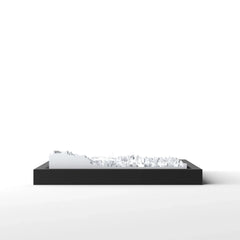 3D gedrucktes Stadtmodell Ljubljana eingerahmt für deine Wand - CraftedCity